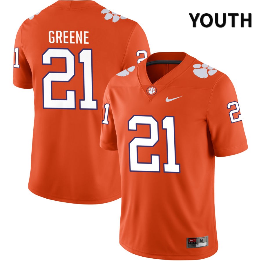 Youth Clemson Tigers Malcolm Greene #21 College Orange NIL 2022 NCAA Authentic Jersey New Style TBY75N8F